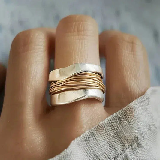 Zilveren draadring