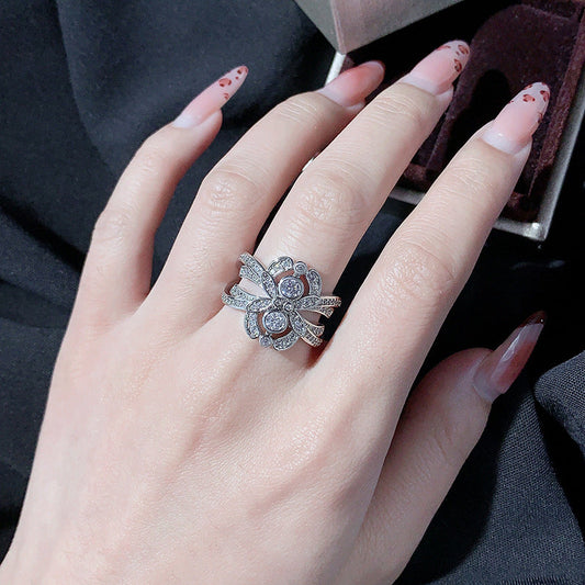 Elegante vintage zirkonia ring