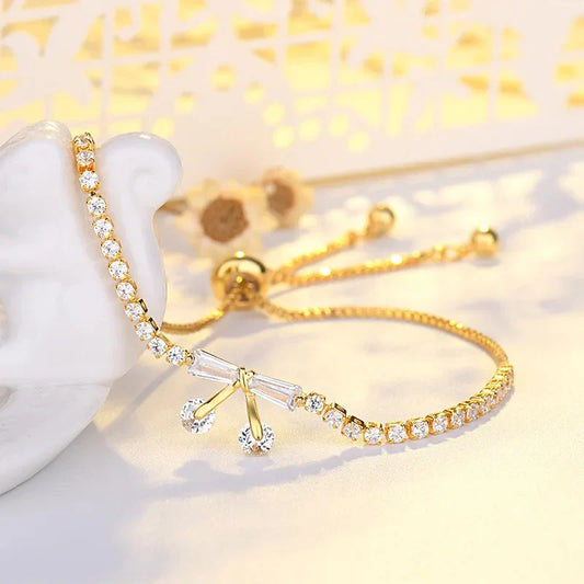 Vintage sprankelende kristallen verstelbare armband